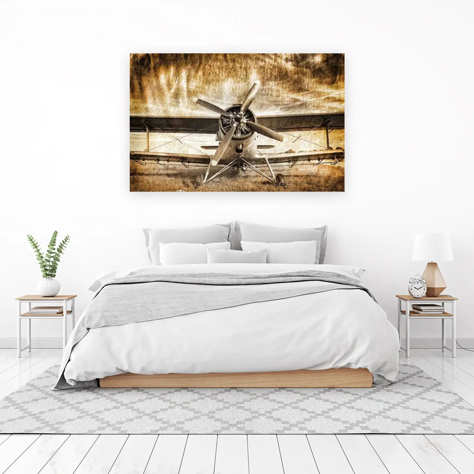 Vintage Biplane Adventure Wall Art