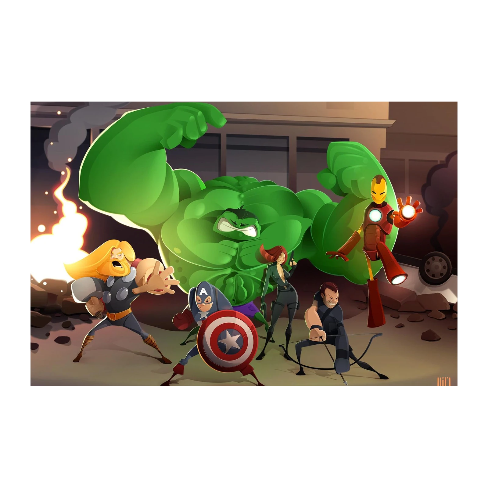 Avengers Assemble Stylized Wall Art