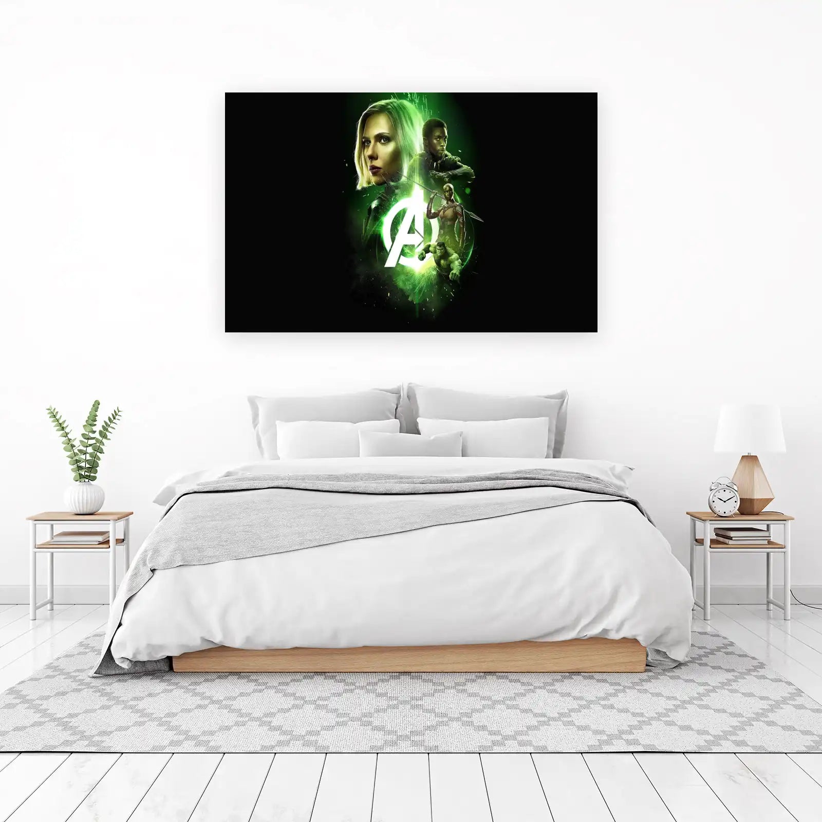 Avengers Assemble Neon Green Wall Art