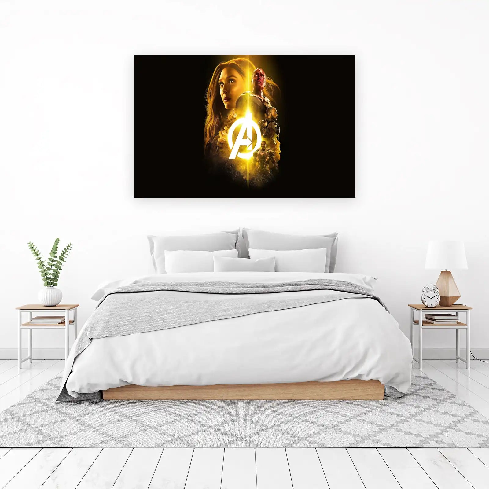 Avengers Scarlet Witch & Vision Gold Wall Art