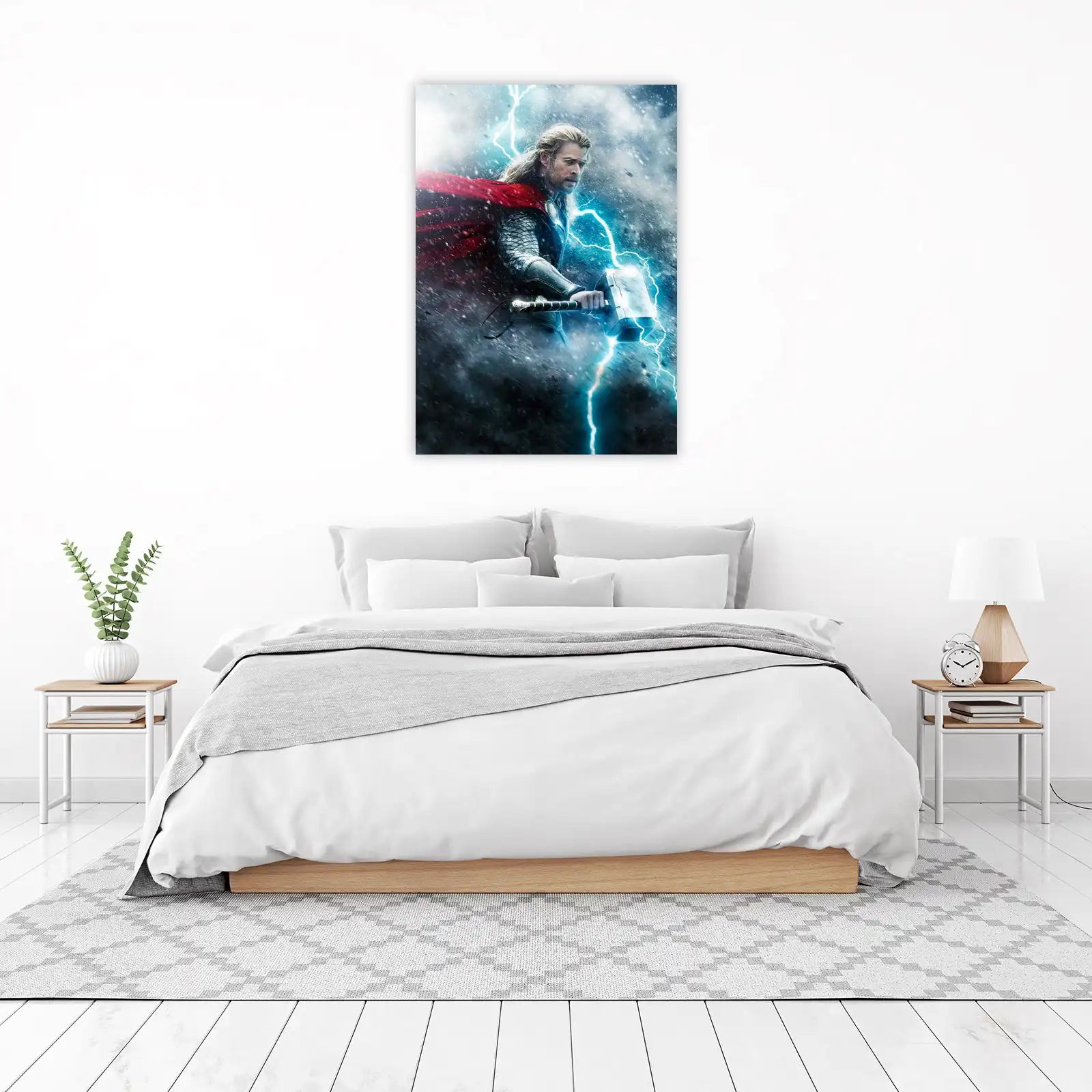 Thor Lightning Hammer Wall Art