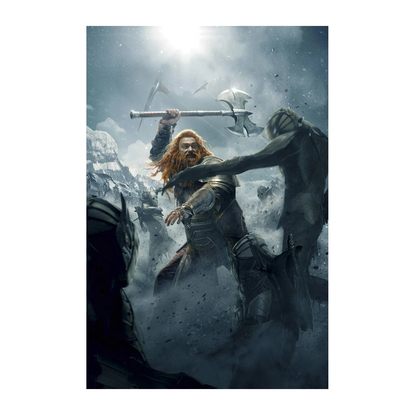 Epic Dwarf Warrior Battle Wall Art