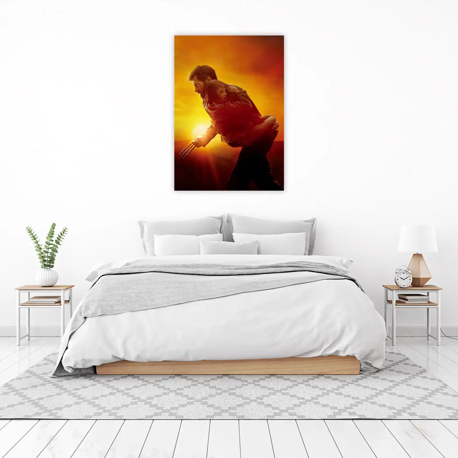 Logan & Laura Running Sunset Wall Art