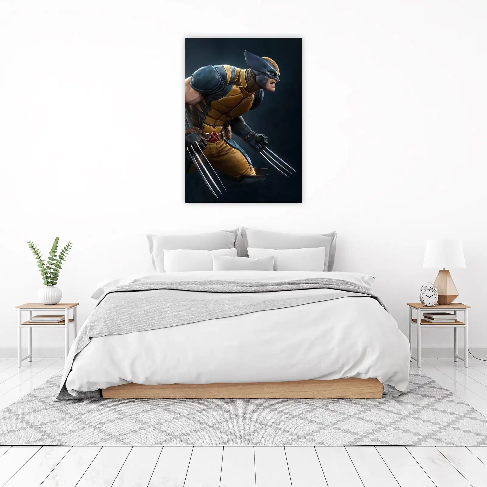 Wolverine Roaring Action Pose Wall Art