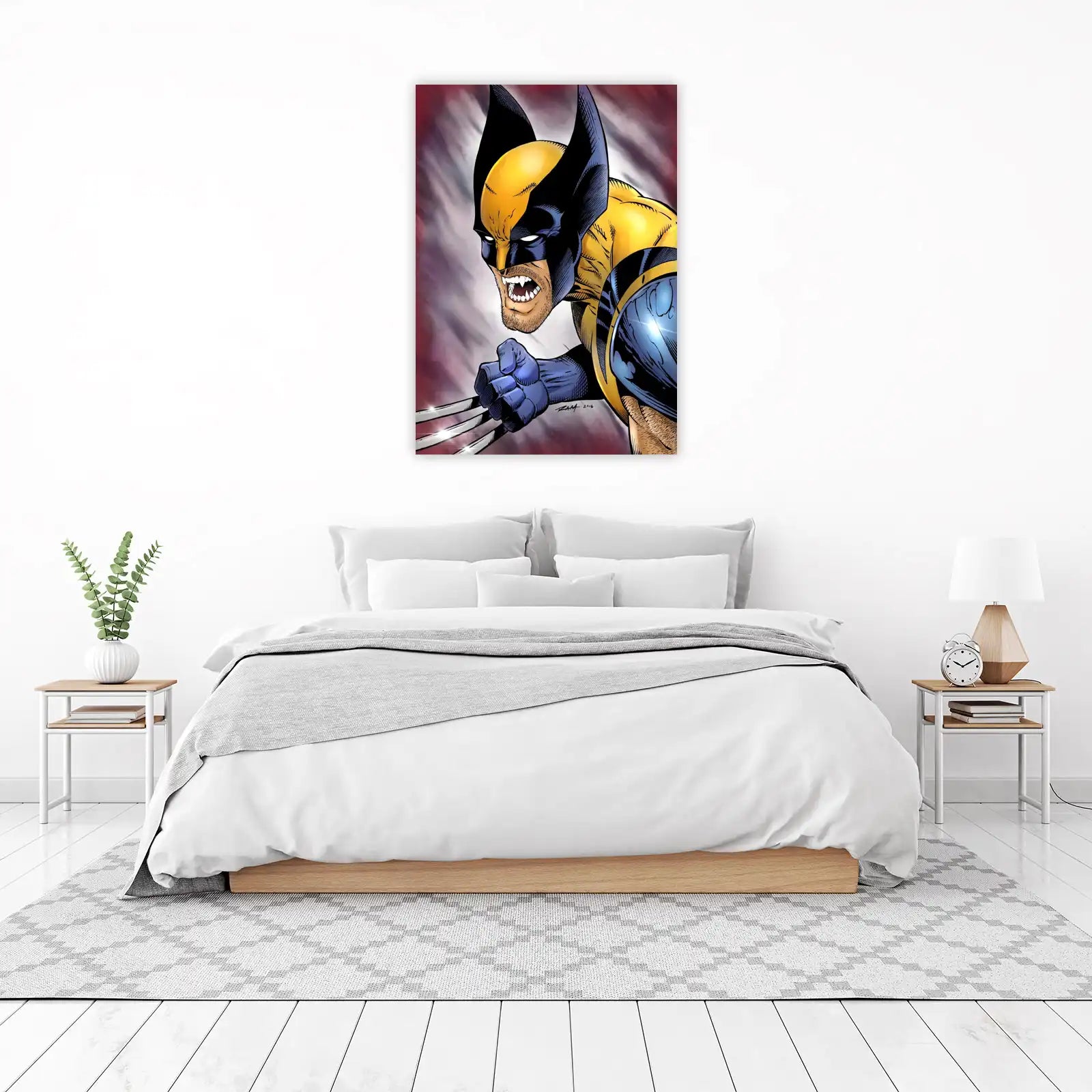 Wolverine Roaring Attack Wall Art