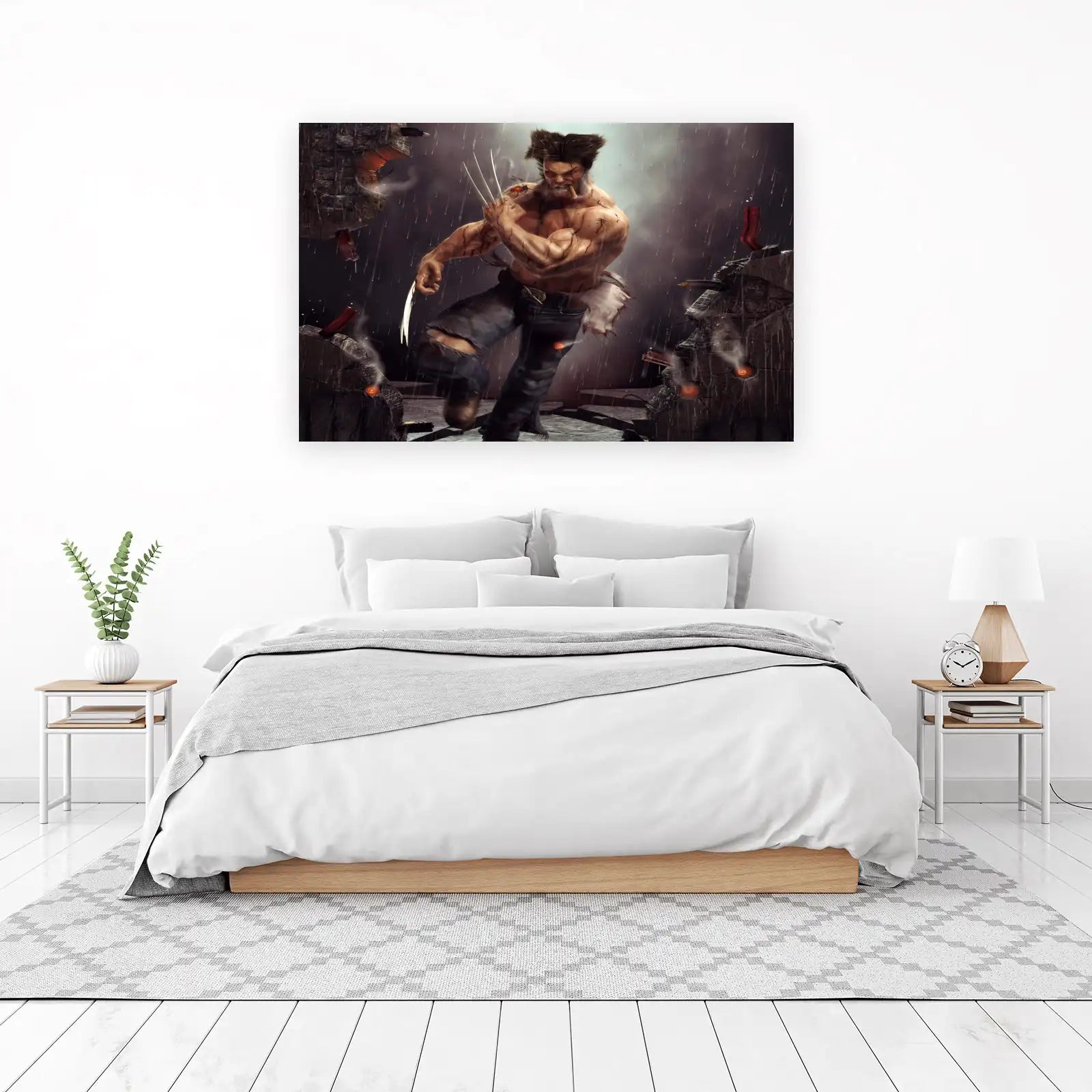Fierce Wolverine Action Wall Art