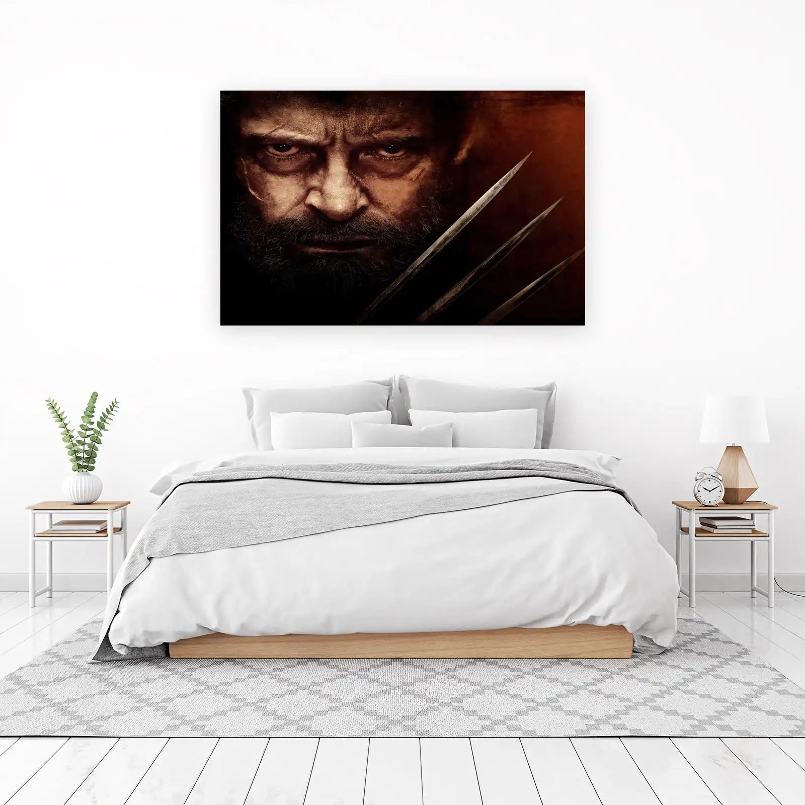 Wolverine Clawed Intense Portrait Wall Art