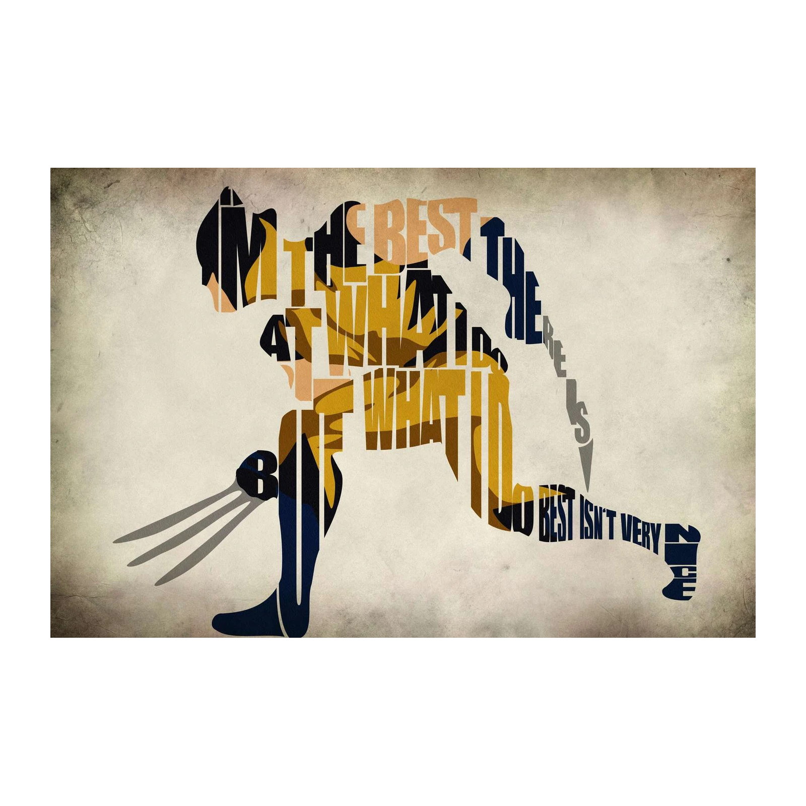 Wolverine "Best There Is" Quote Art Wall Art