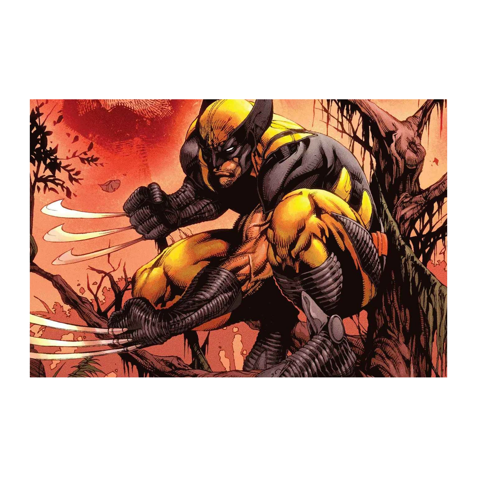 Ferocious Wolverine Attack Wall Art