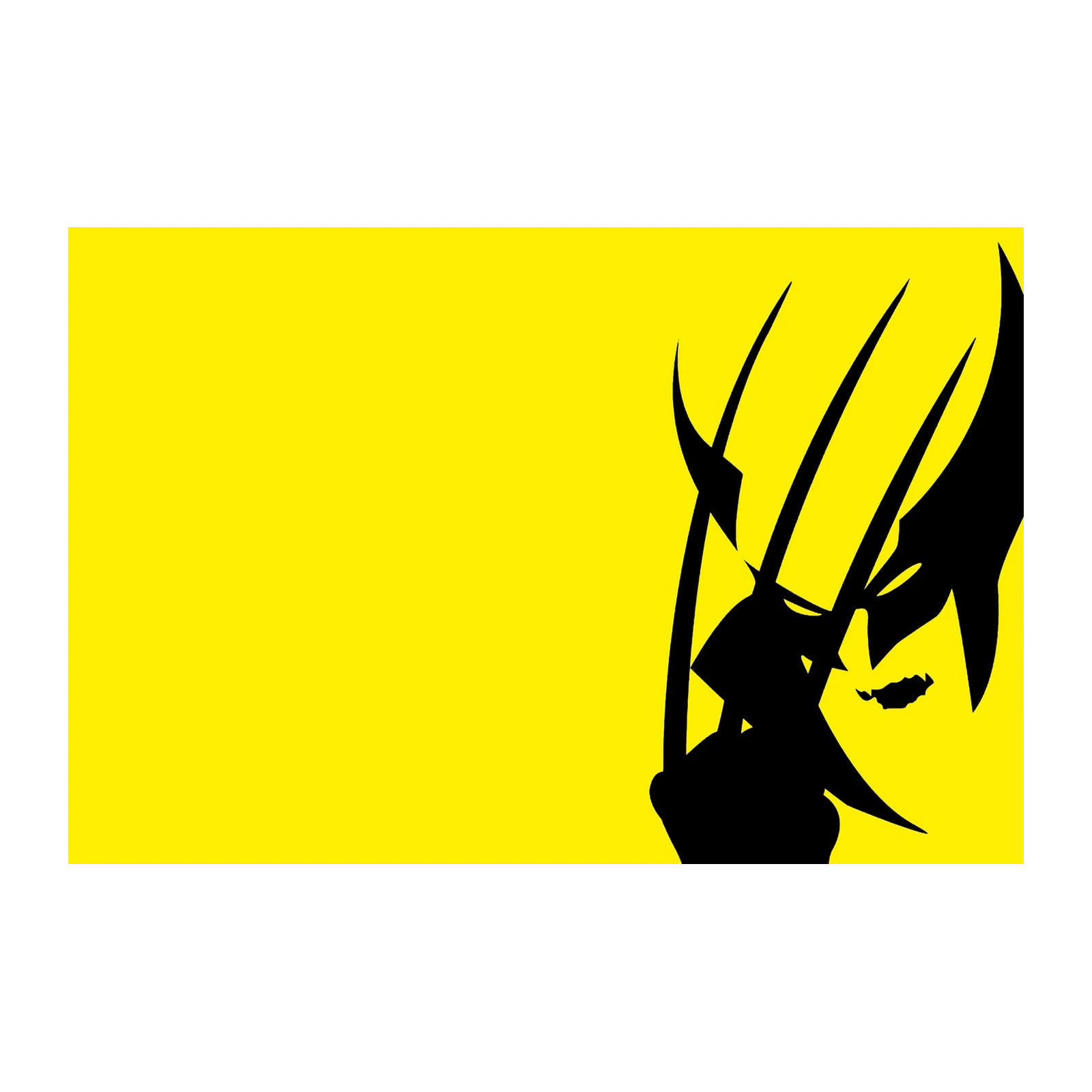 Bold Wolverine Minimalist Yellow Wall Art