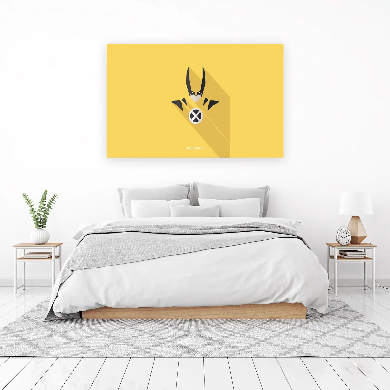 Wolverine Minimalist Comic Hero Wall Art