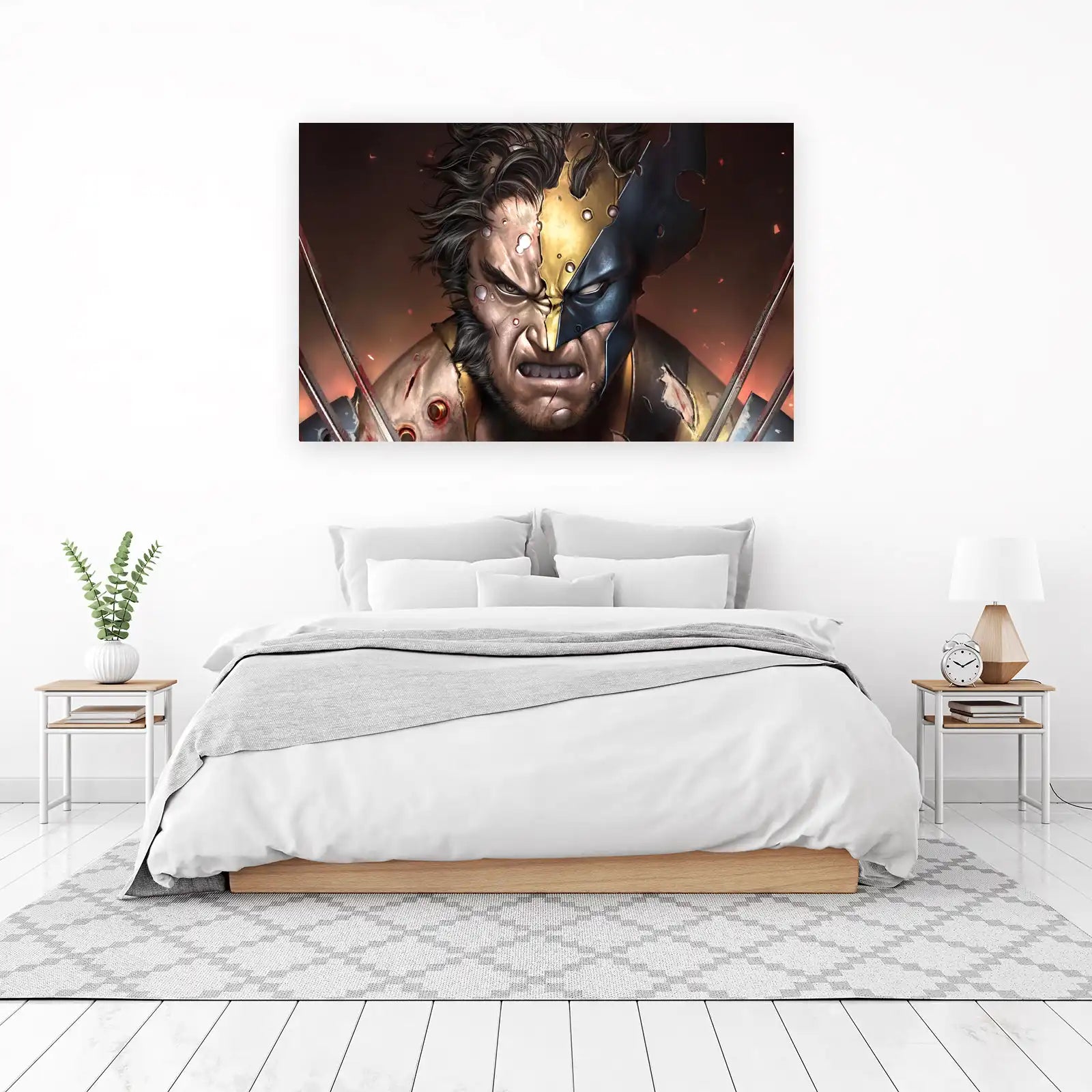 Fierce Wolverine Battle Scarred Wall Art