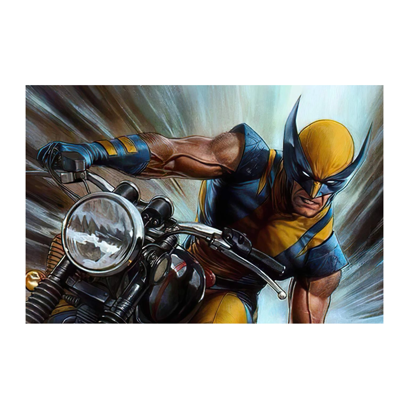 Wolverine Motorcycle Action Wall Art