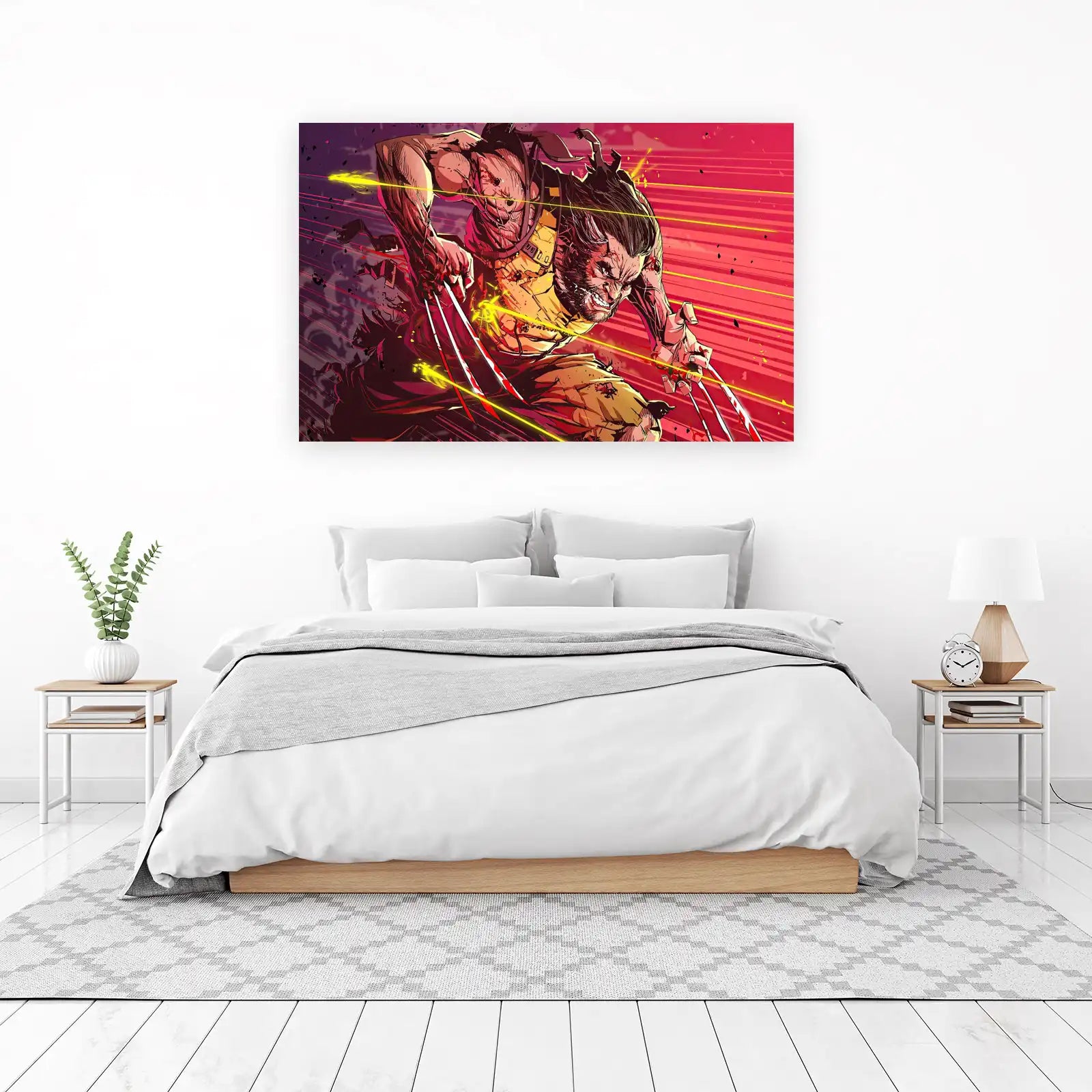 Fierce Wolverine Comic Art Wall Art