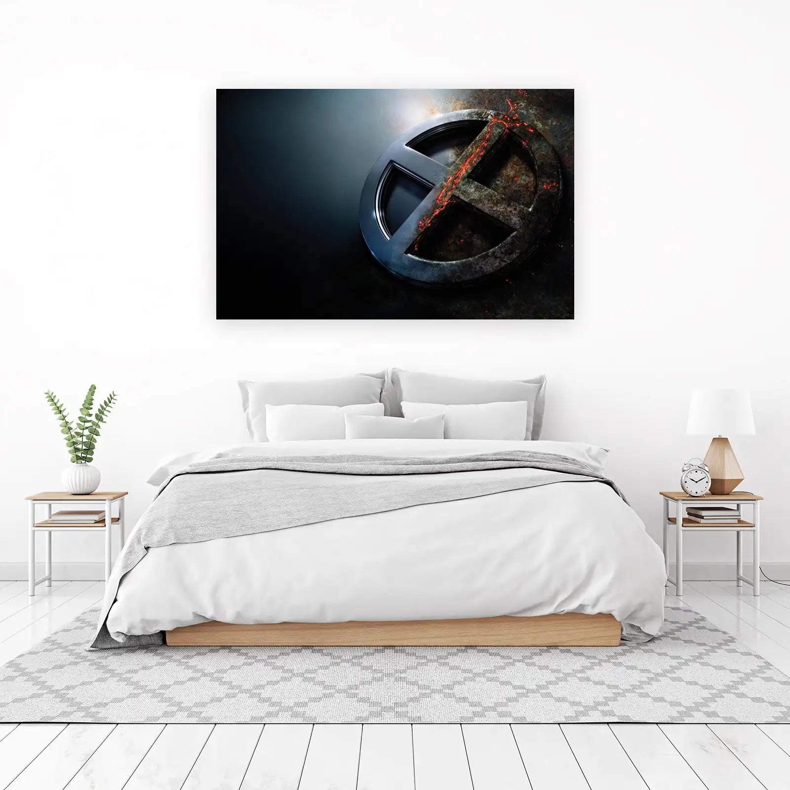 X-Men Fiery Symbol Metal Wall Art