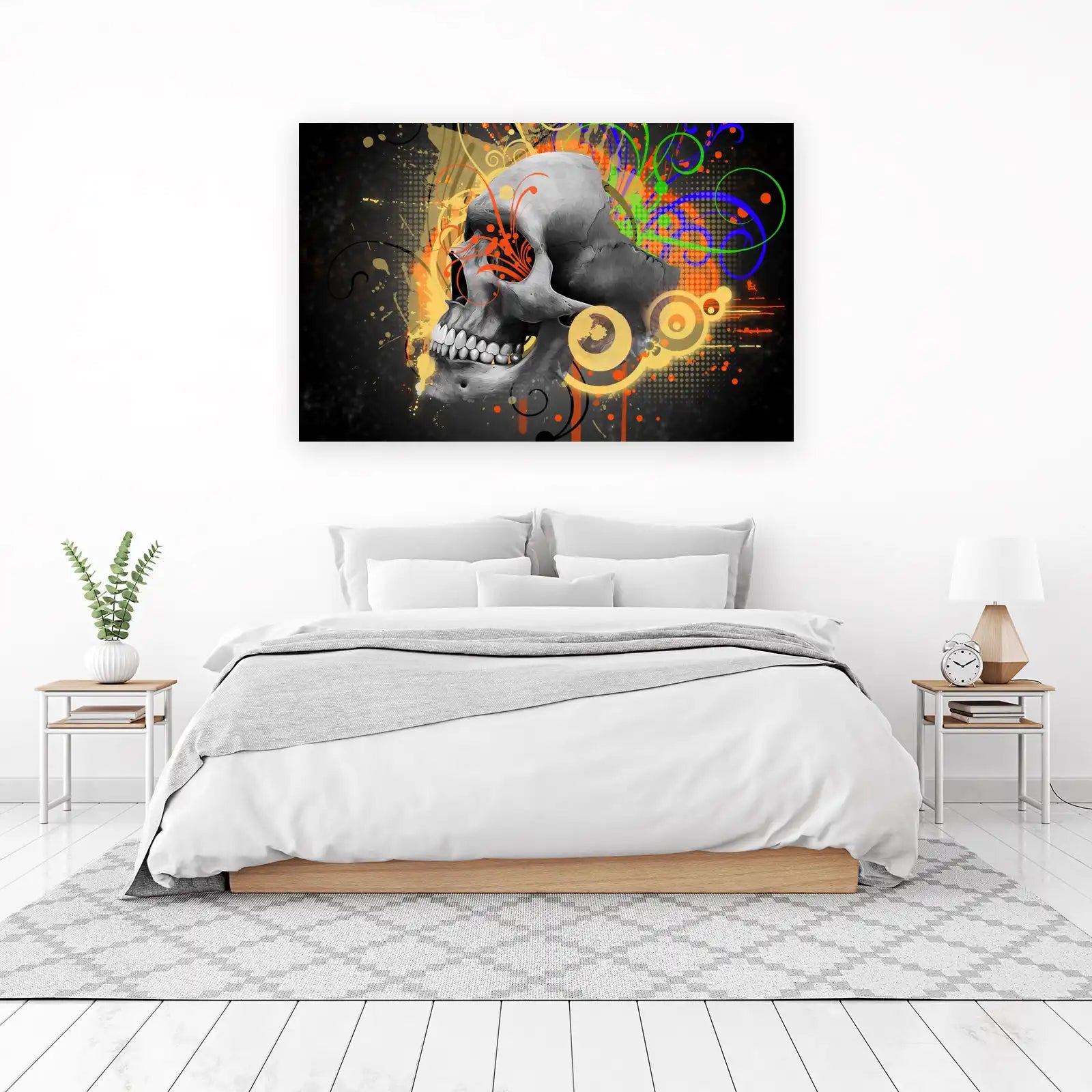 Abstract Skull Graffiti Wall Art Wall Art