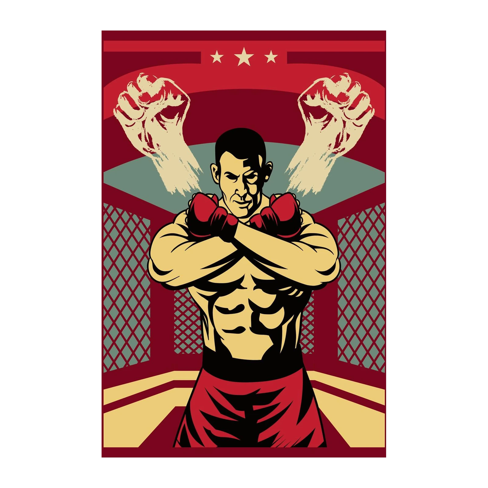 Warrior's Spirit MMA Fighter Wall Art