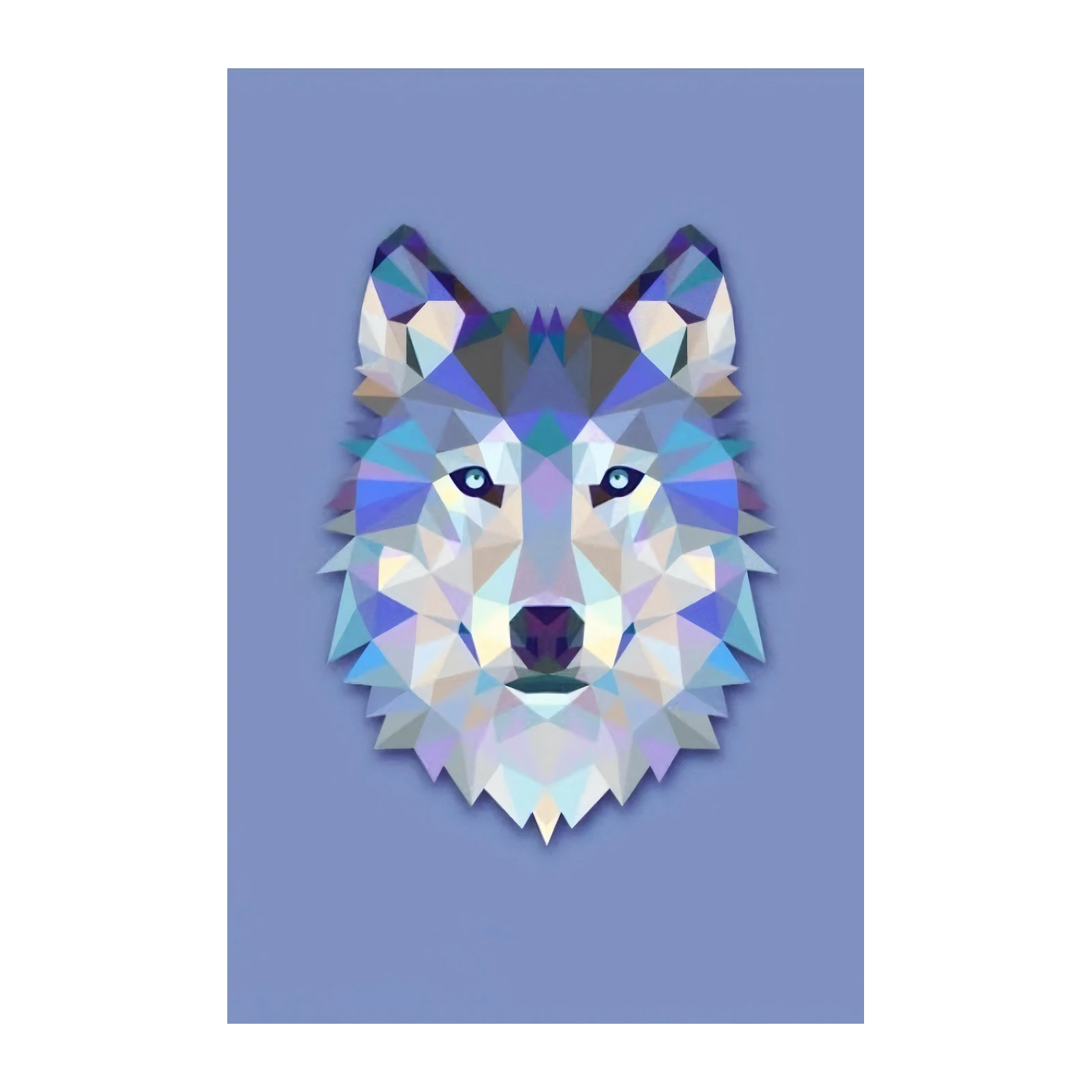 Geometric Wolf Arctic Majesty Wall Art