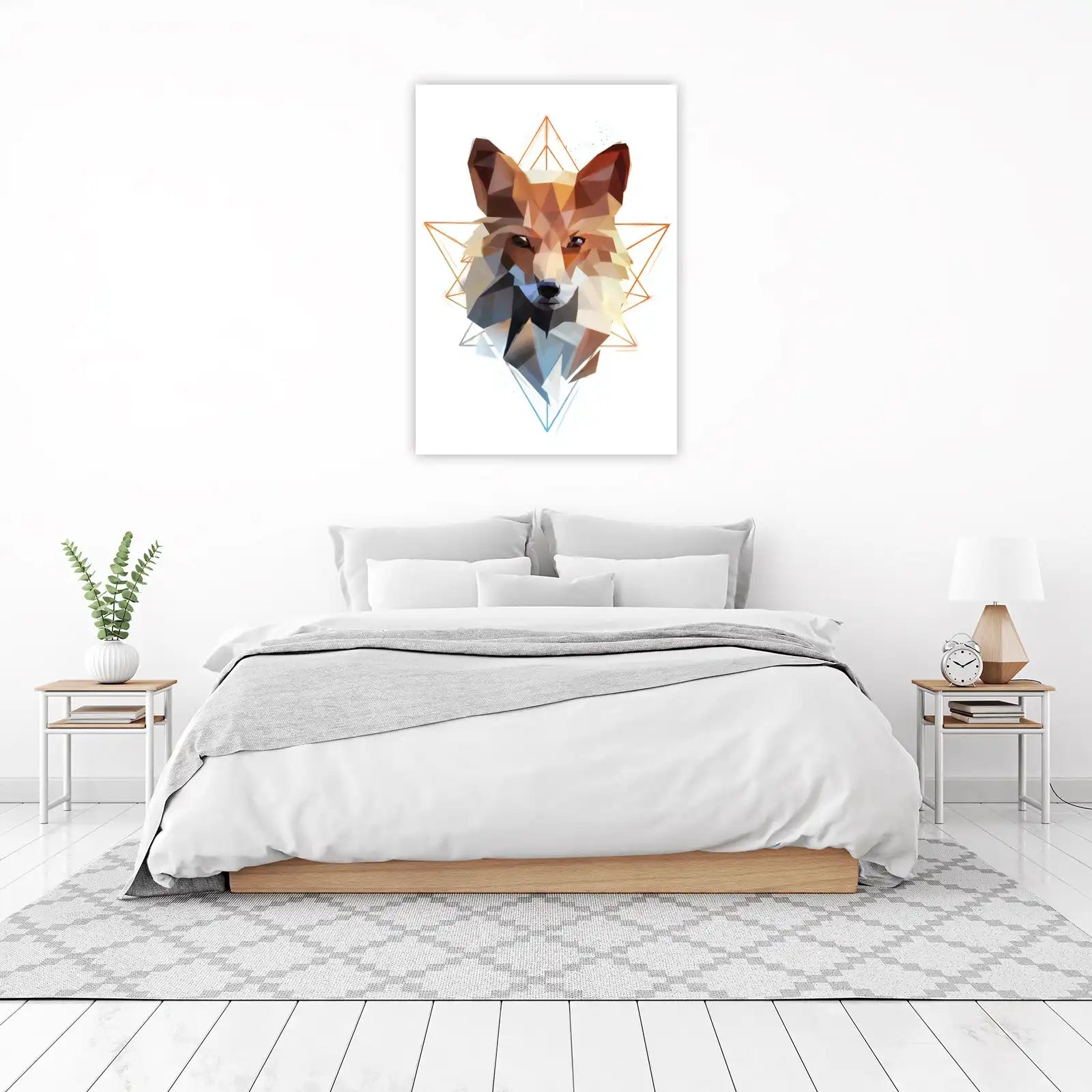 Geometric Fox Spirit Wall Art