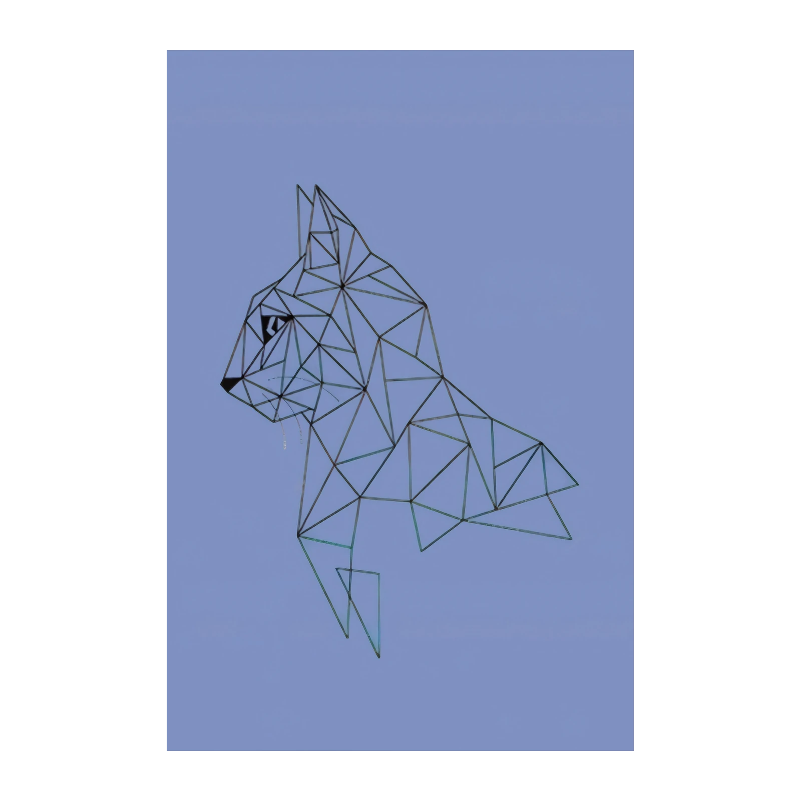 Geometric Cat Art Modern Pet Wall Art