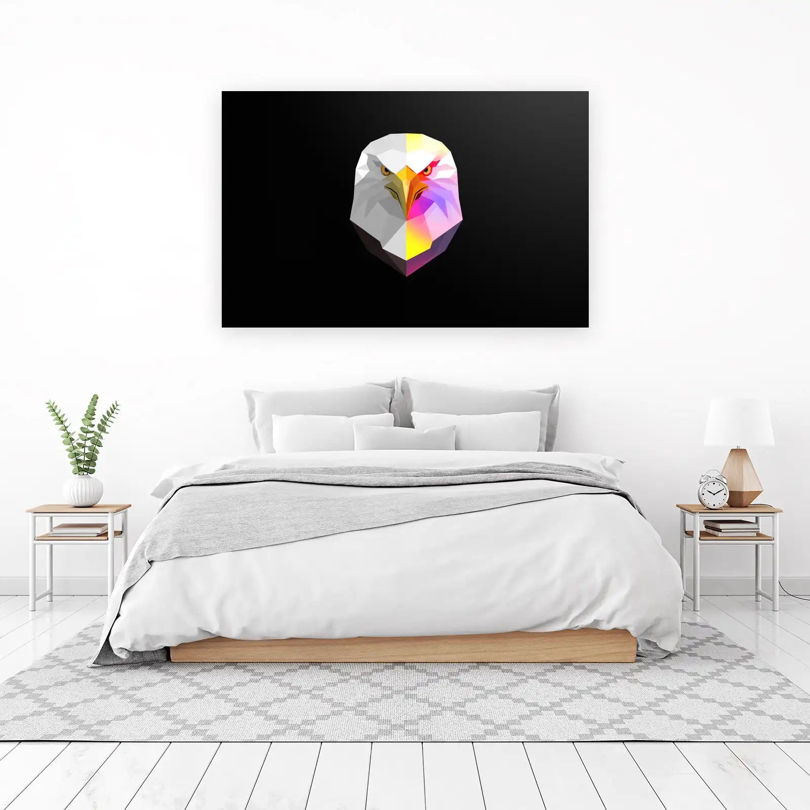 Geometric Eagle Prism Modern Art Wall Art