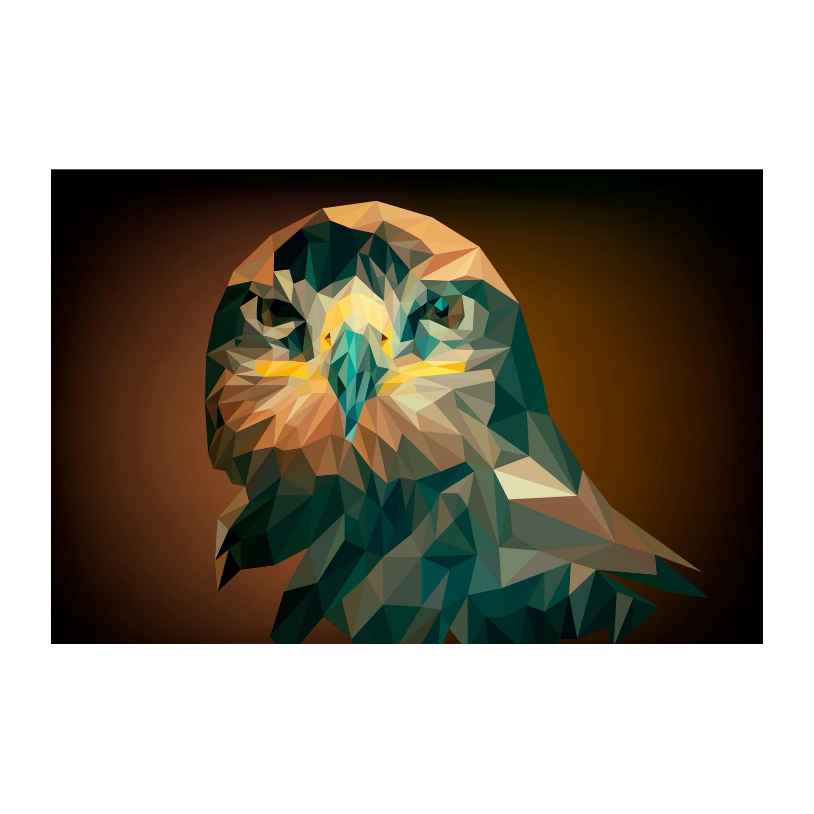 Majestic Hawk Low Poly Geometric Wall Art