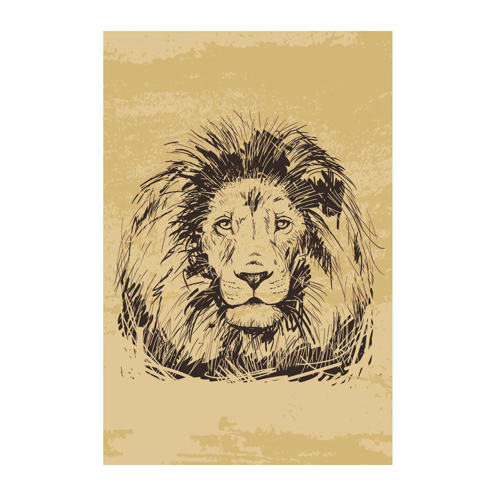 Majestic Lion Sketch Art Wall Art