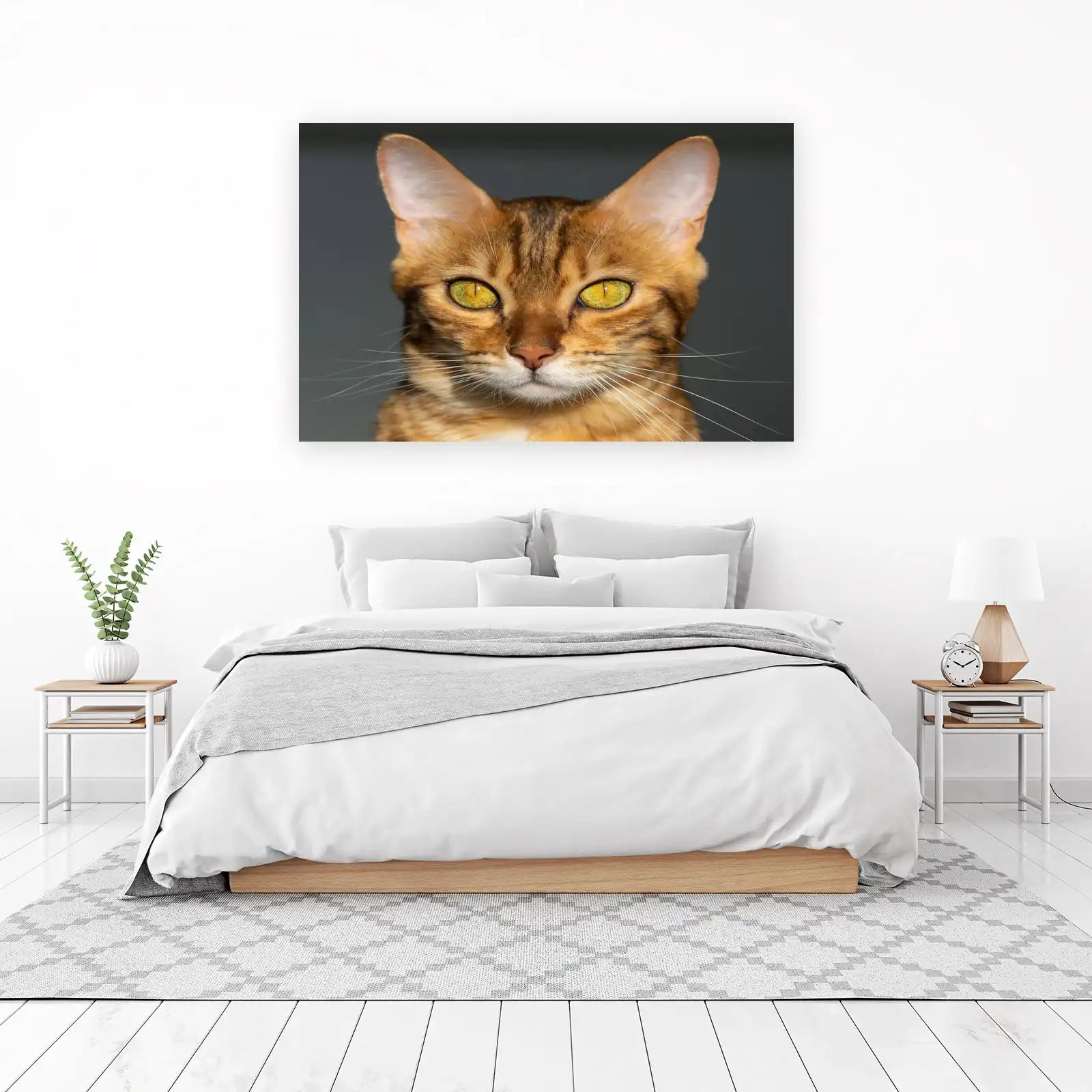Bengal Cat Portrait Art | Stunning Animal Wall Art