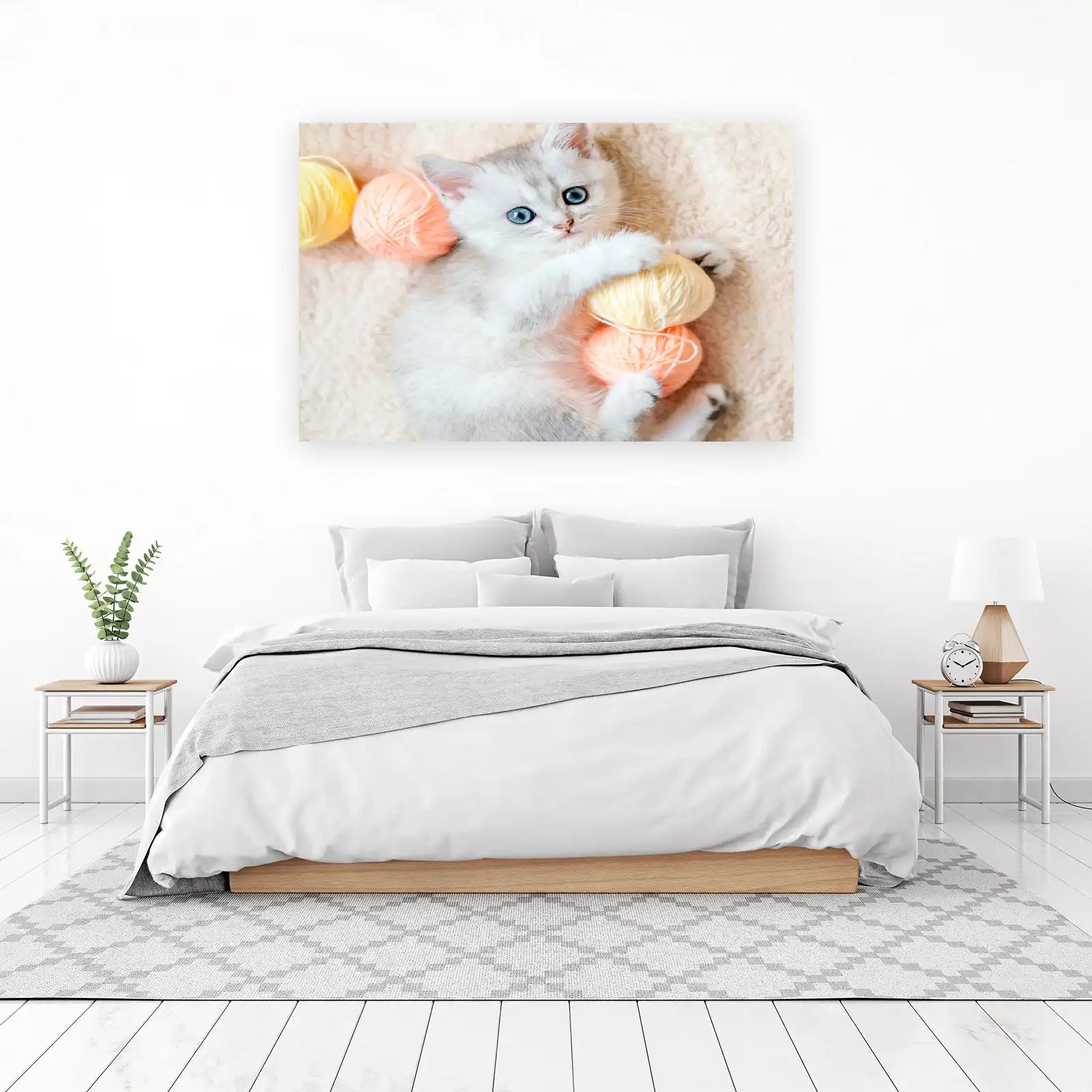 Adorable Kitten & Yarn Wall Art