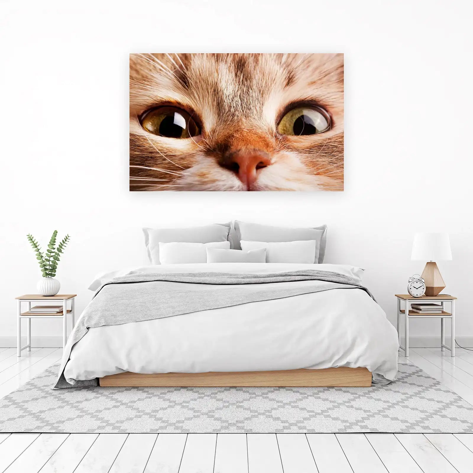 Captivating Cat Eyes Abstract Portrait Wall Art