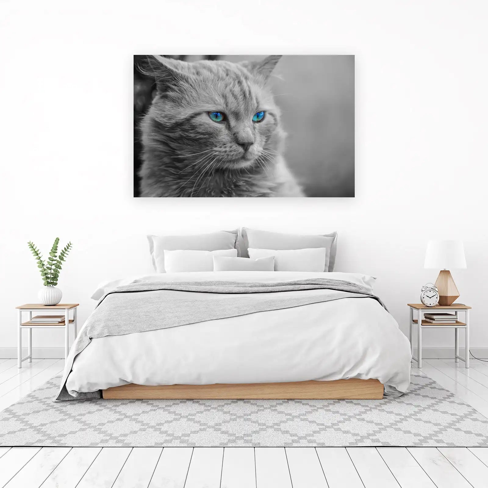 Mesmerizing Blue Eyes Cat Wall Art