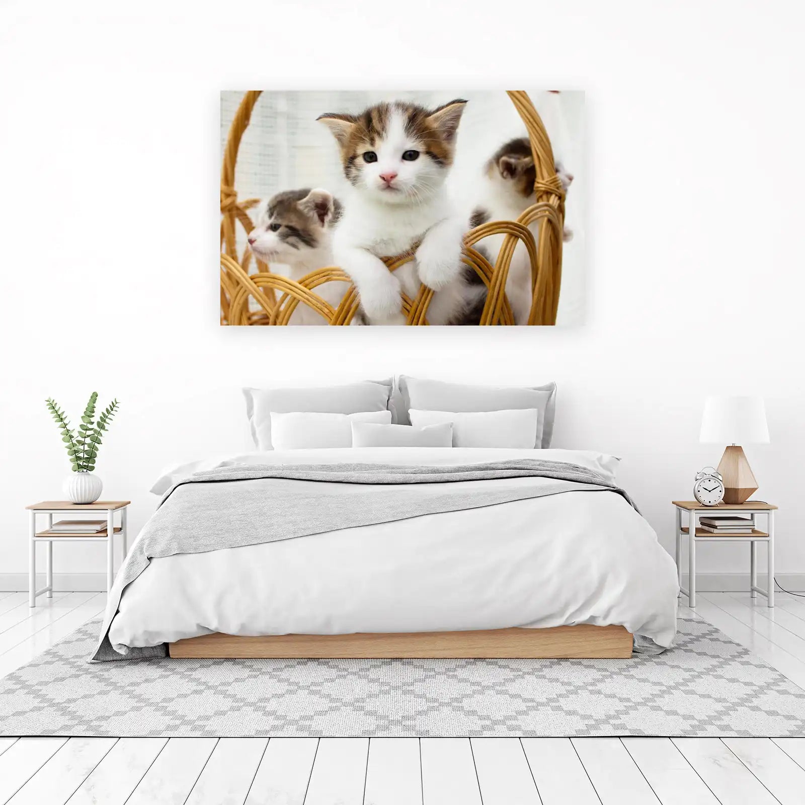 Adorable Kitten Basket Wall Art