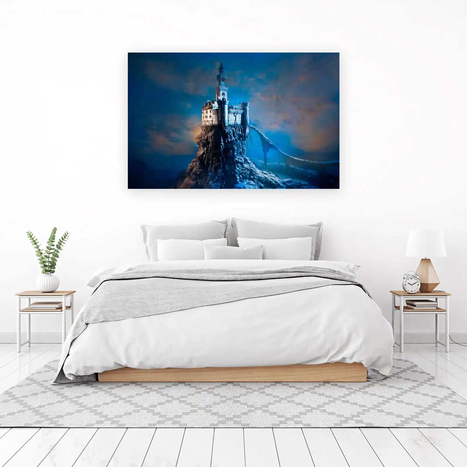 Mystical Mountain Castle Wall Art Wall Art