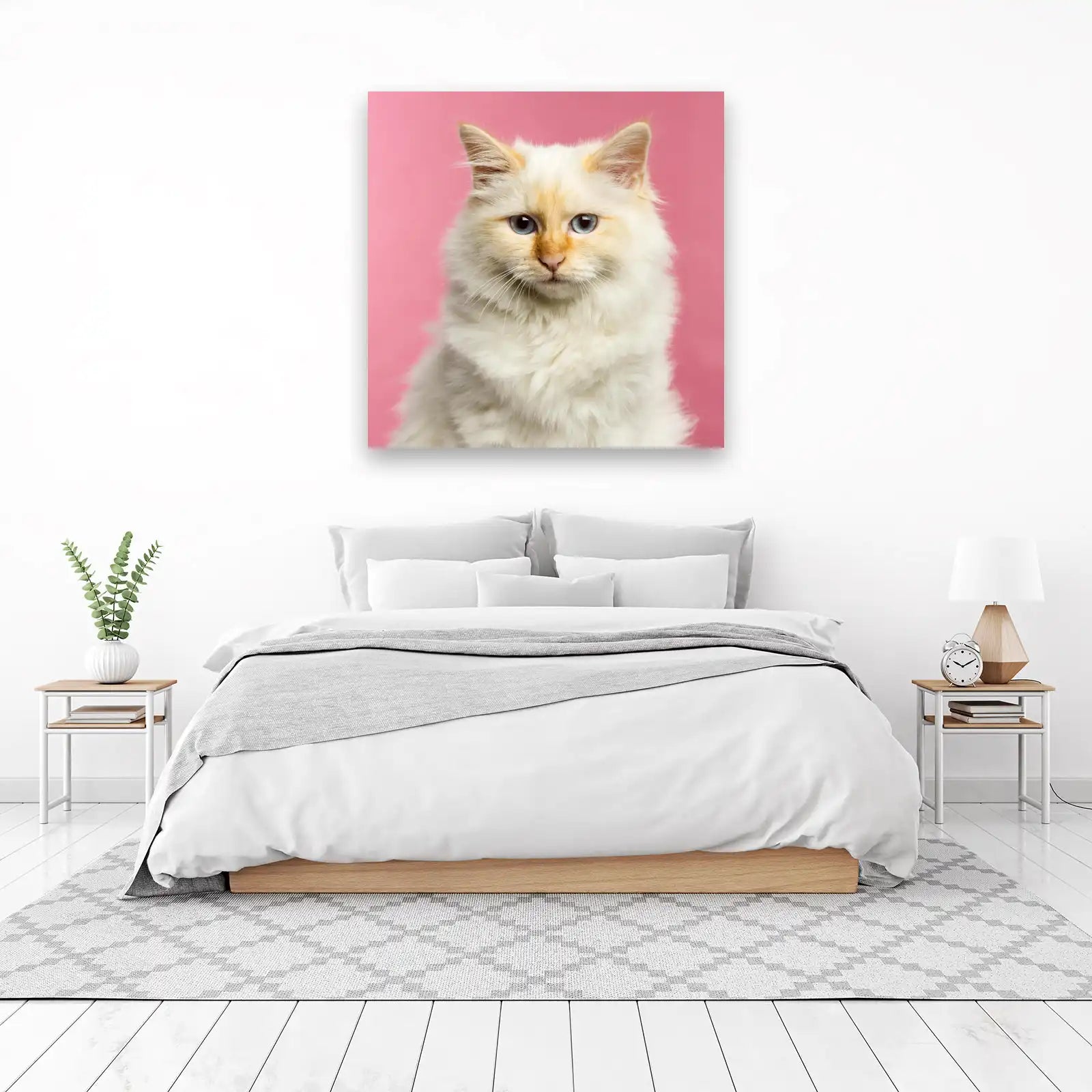 Stunning Blue Eyed Cat Portrait Wall Art