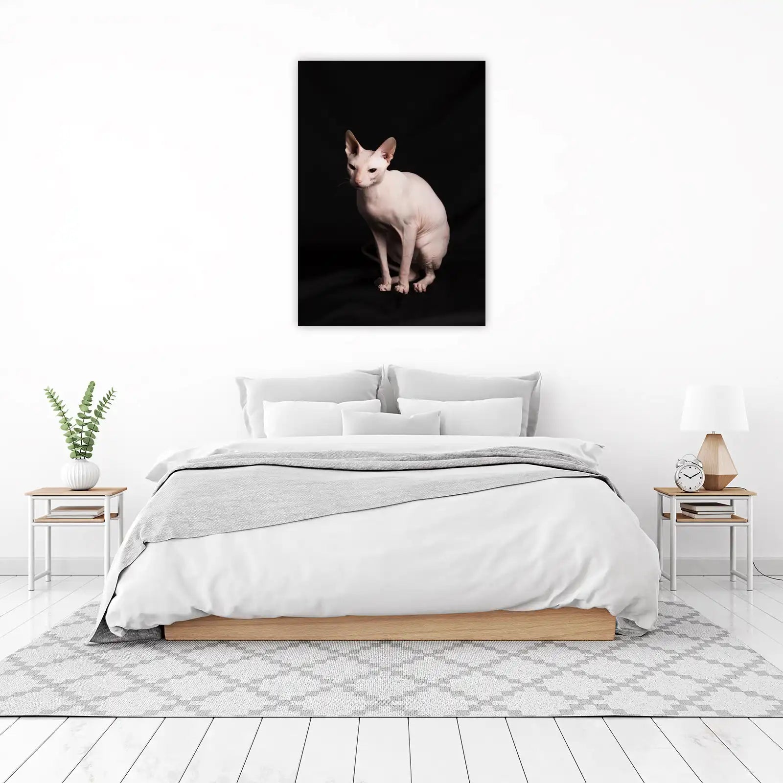 Elegant Sphynx Cat Portrait Wall Art