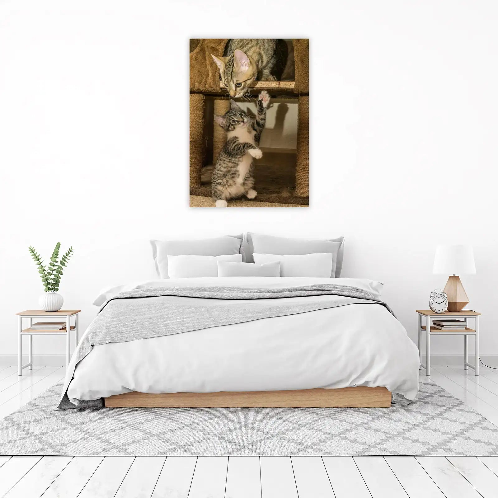 Playful Kittens Reaching for Fun Wall Art