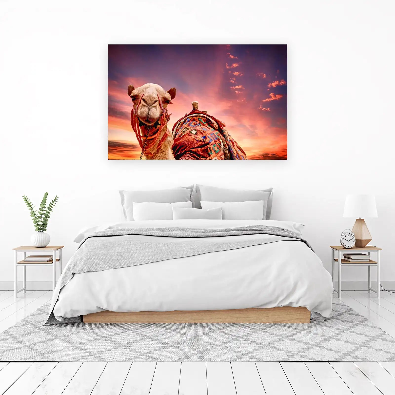 Majestic Camel Desert Sunset Wall Art