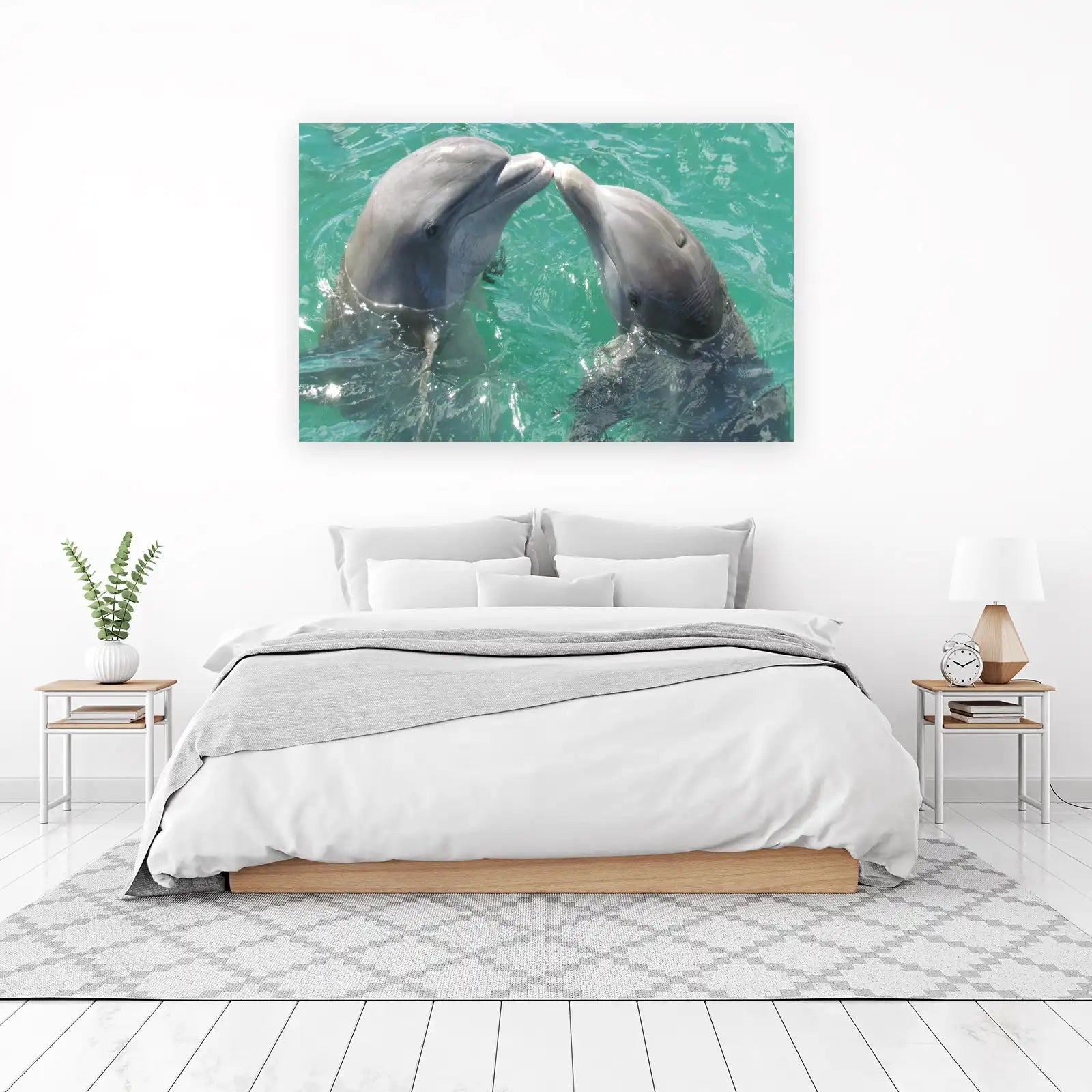 Dolphin Kiss Turquoise Ocean Wall Art