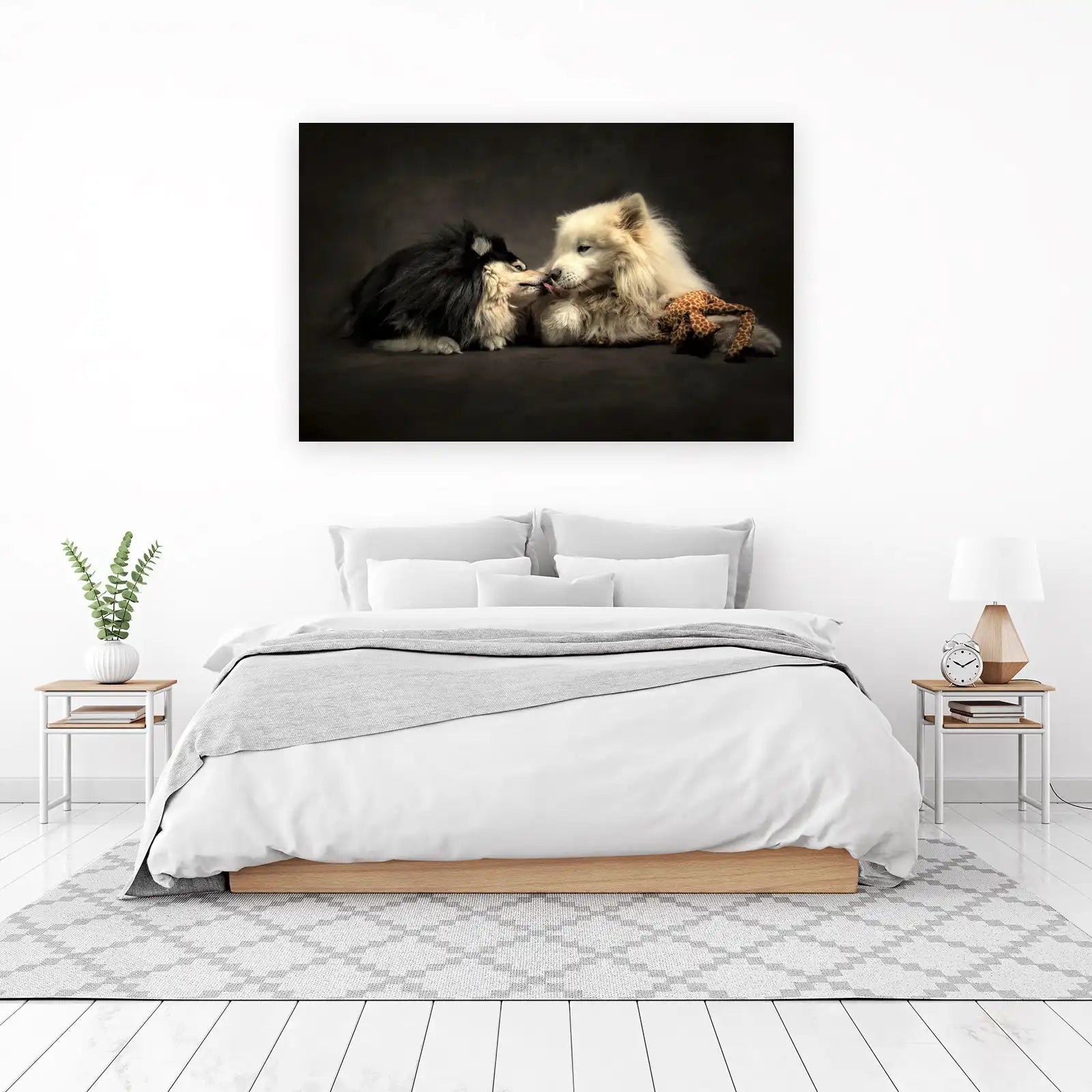 Tender Moment: Two Dogs Best Friends Wall Art