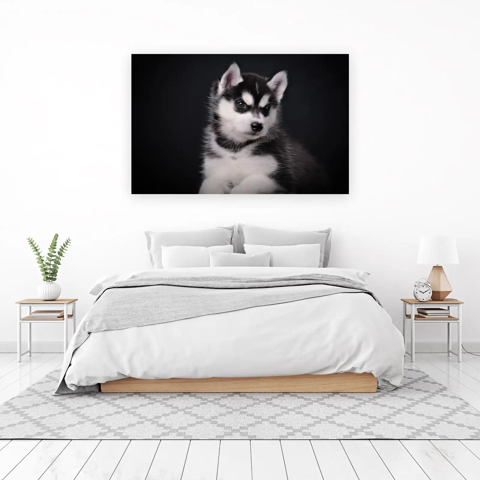 Adorable Husky Puppy Portrait Wall Art