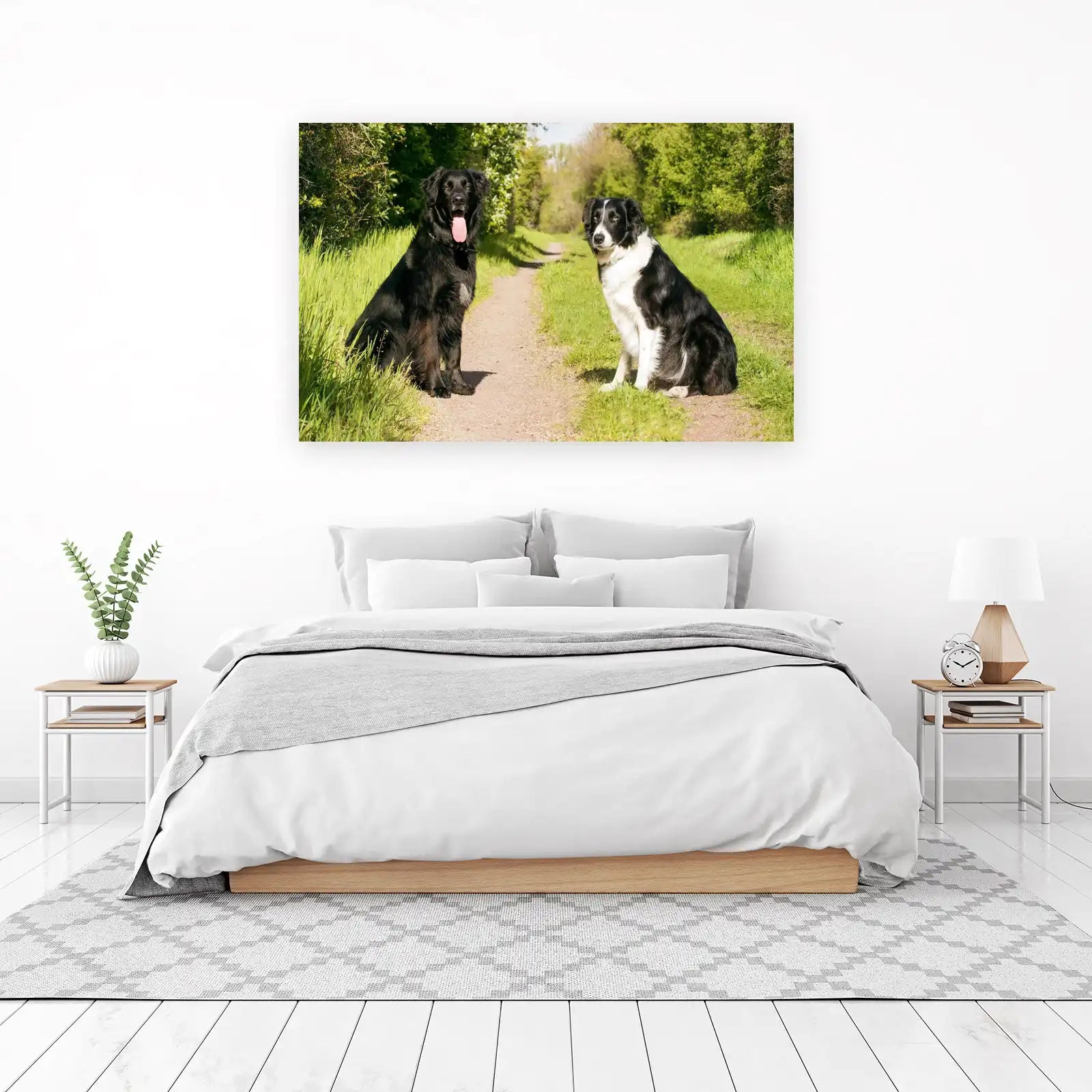Loyal Companions: Dog Duo Nature Wall Art