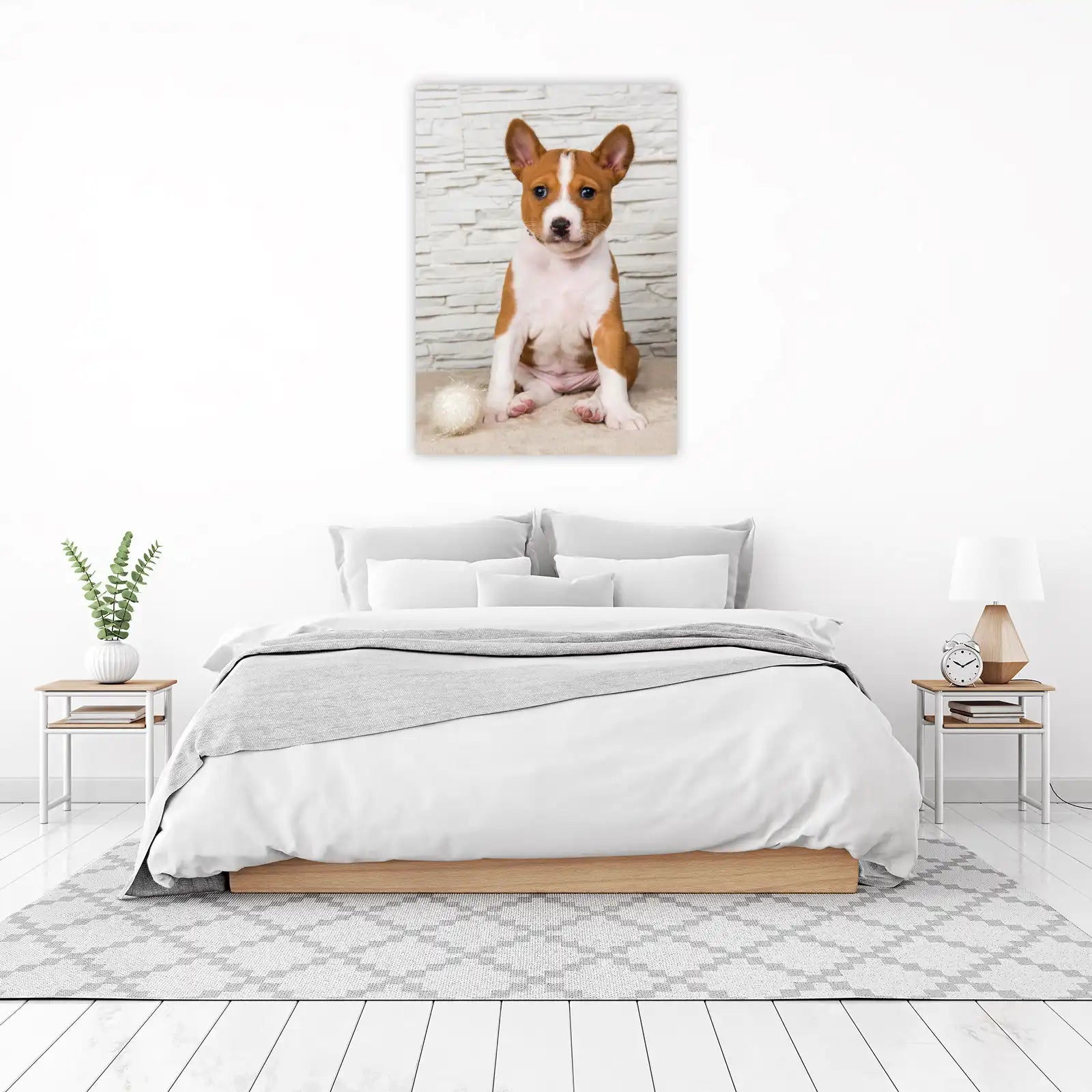 Adorable Basenji Puppy Portrait Wall Art