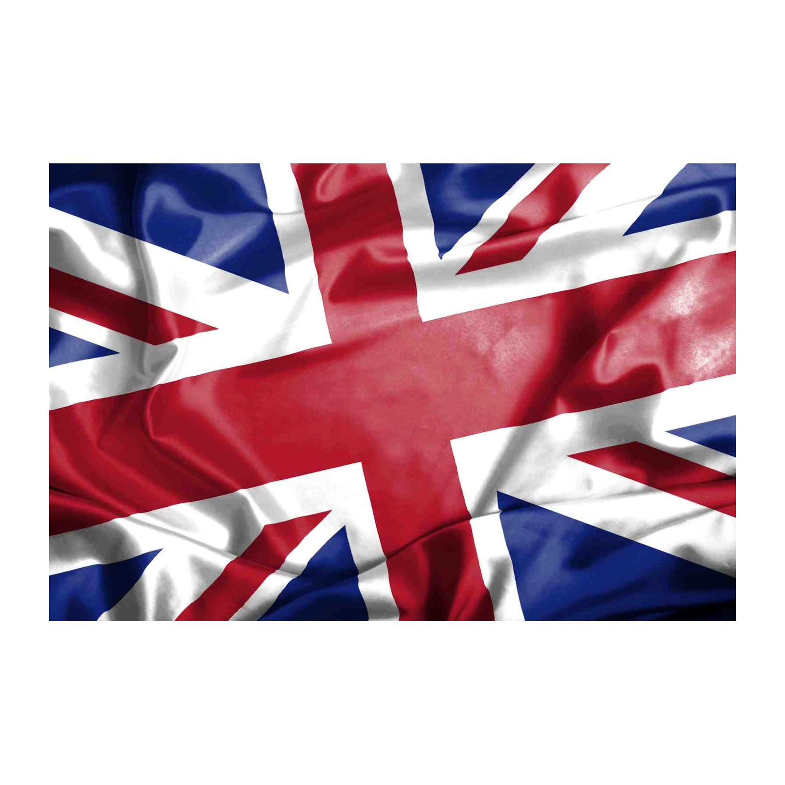 Union Jack Waving Fabric Wall Art