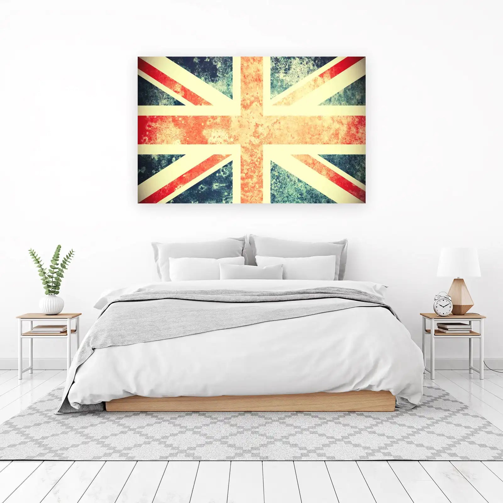 Vintage Union Jack Flag Grunge Wall Art Wall Art