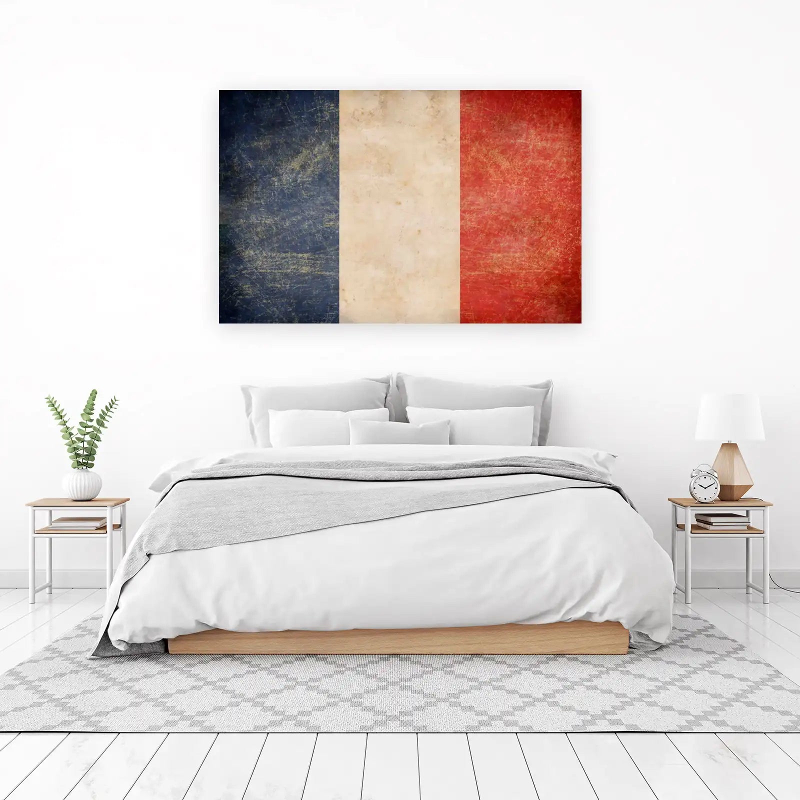Vintage French Flag Wall Art Wall Art