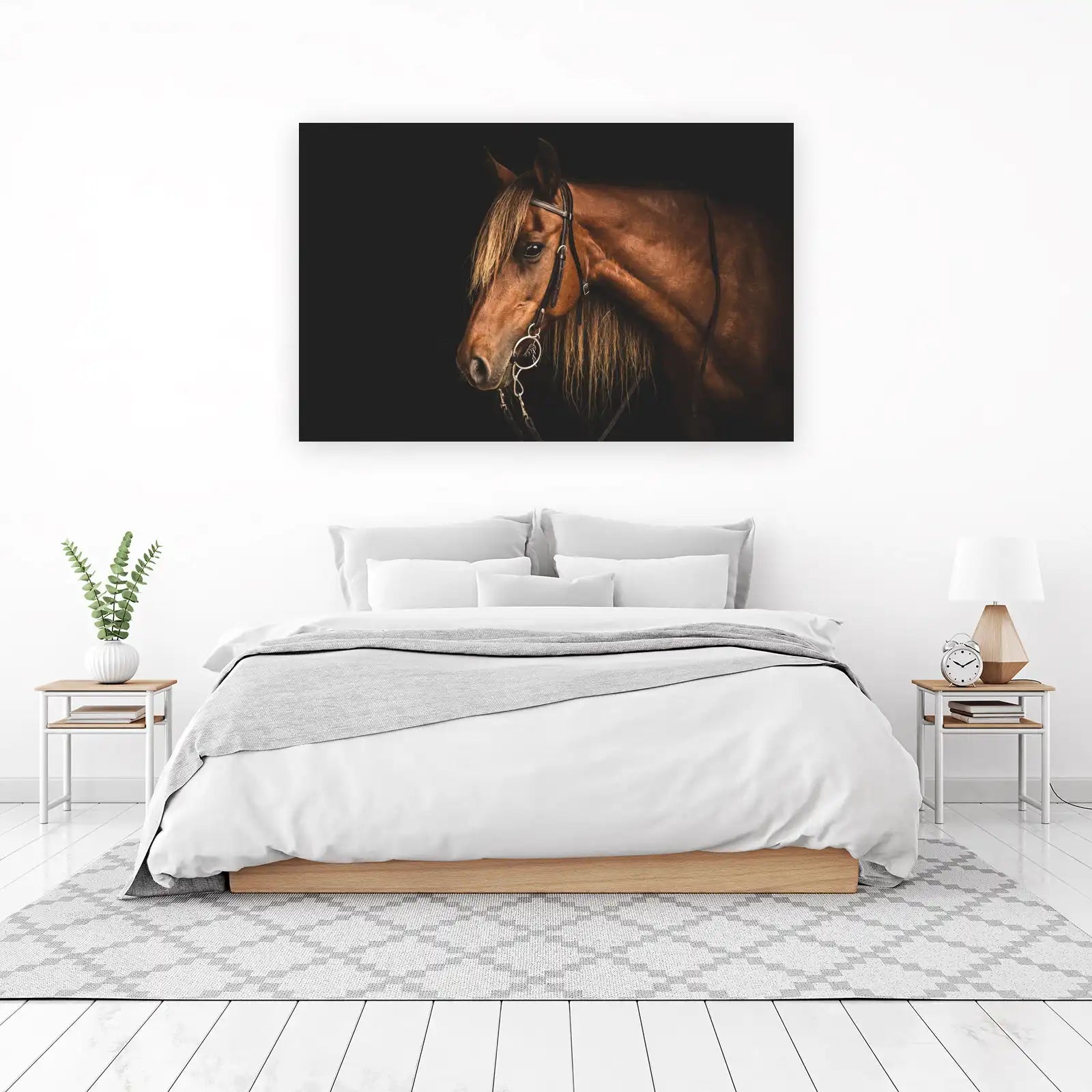 Majestic Chestnut Horse Portrait Wall Art