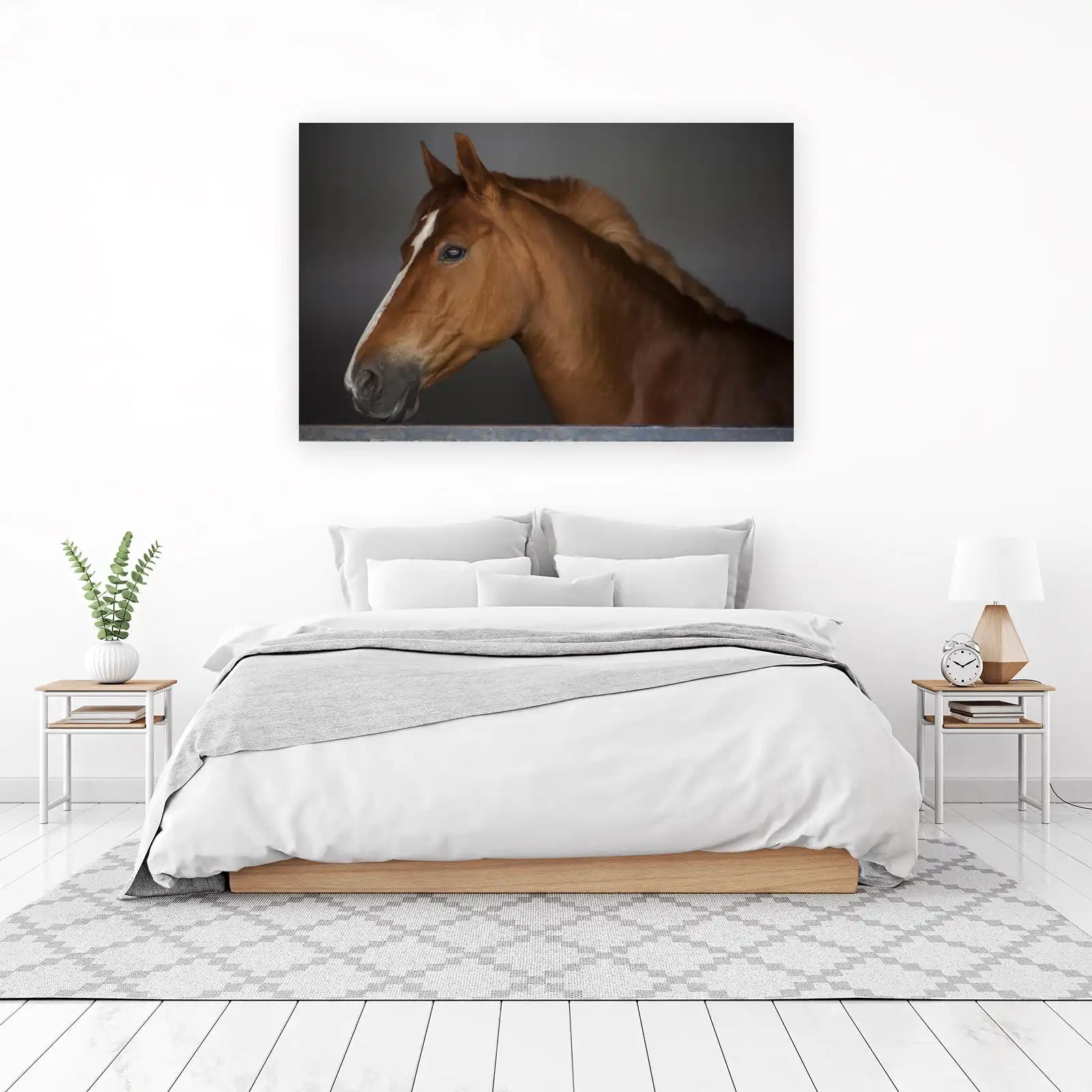 Majestic Chestnut Horse Portrait Wall Art