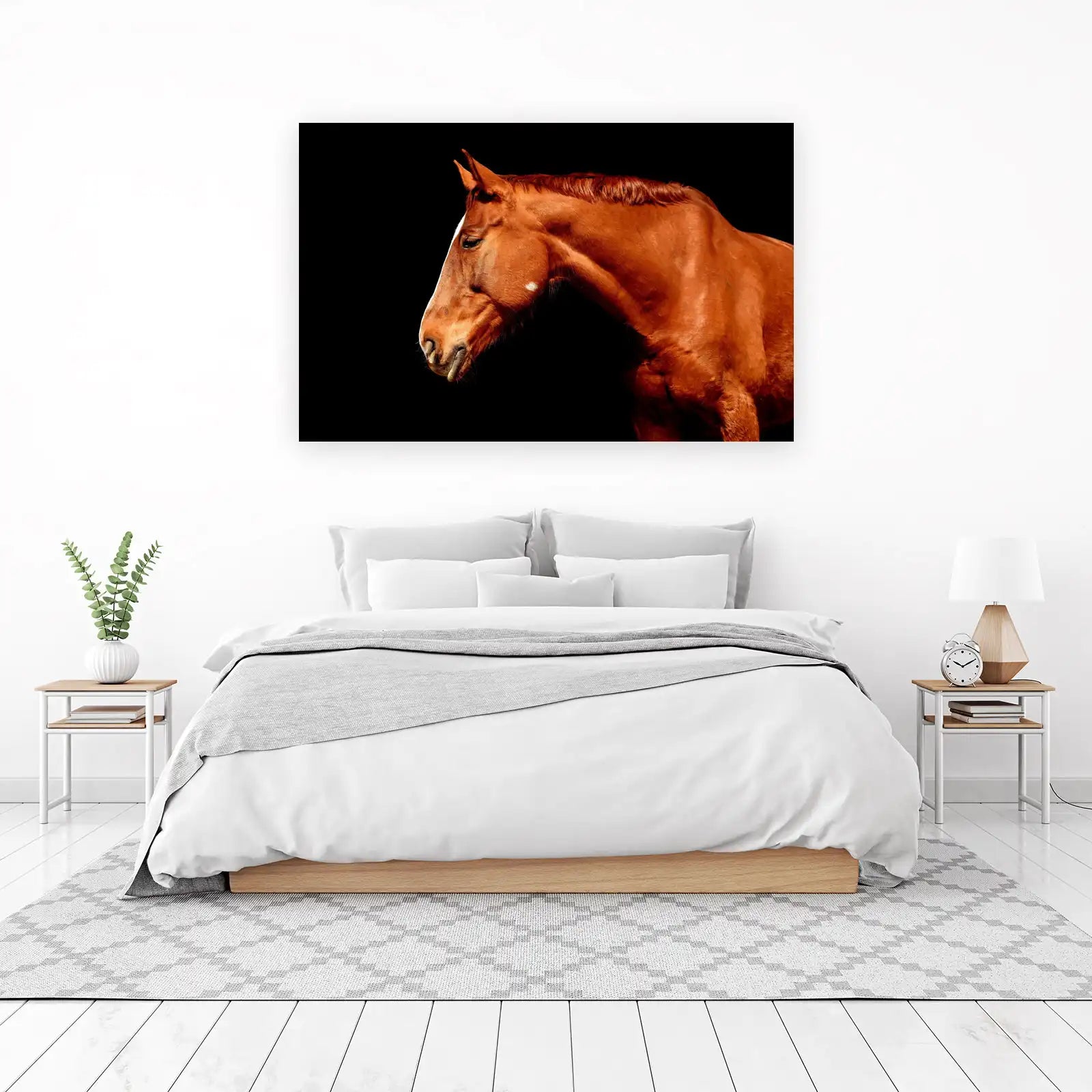 Majestic Chestnut Horse Profile Wall Art