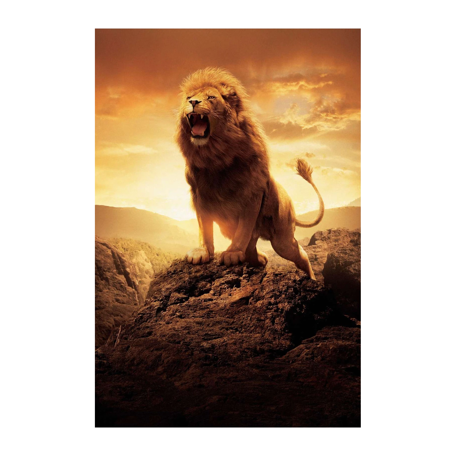 Majestic Lion Roaring Wall Art - Animal Art