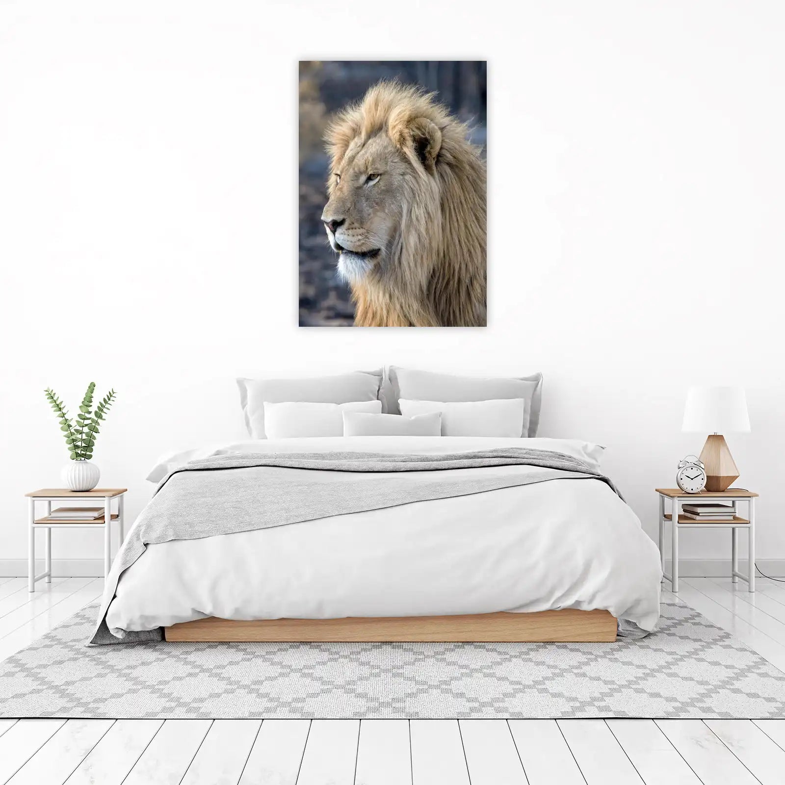 Majestic Lion Face Wall Art - Wildlife Decor